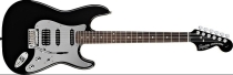 Fender Squier Black and Chrome Stratocaster HSS (Special Edition)